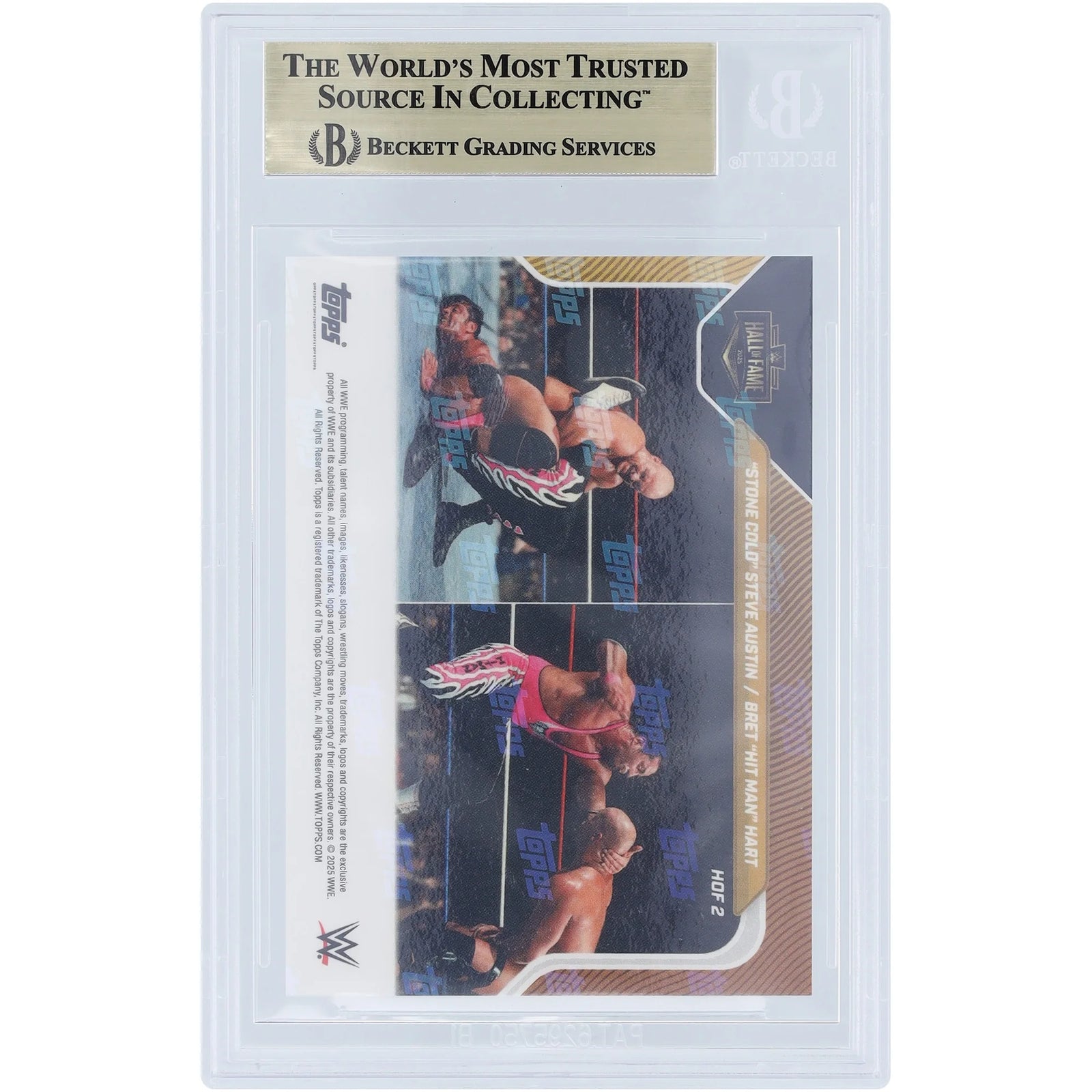 Stone Cold Steve Austin & Bret Hart WWE 2025 Topps Now Card | BGS 10 Immortal Moment