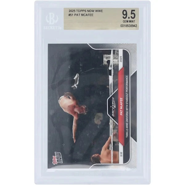 Pat McAfee WWE 2025 Topps Now #51 Card | BGS 9.5 Authenticated