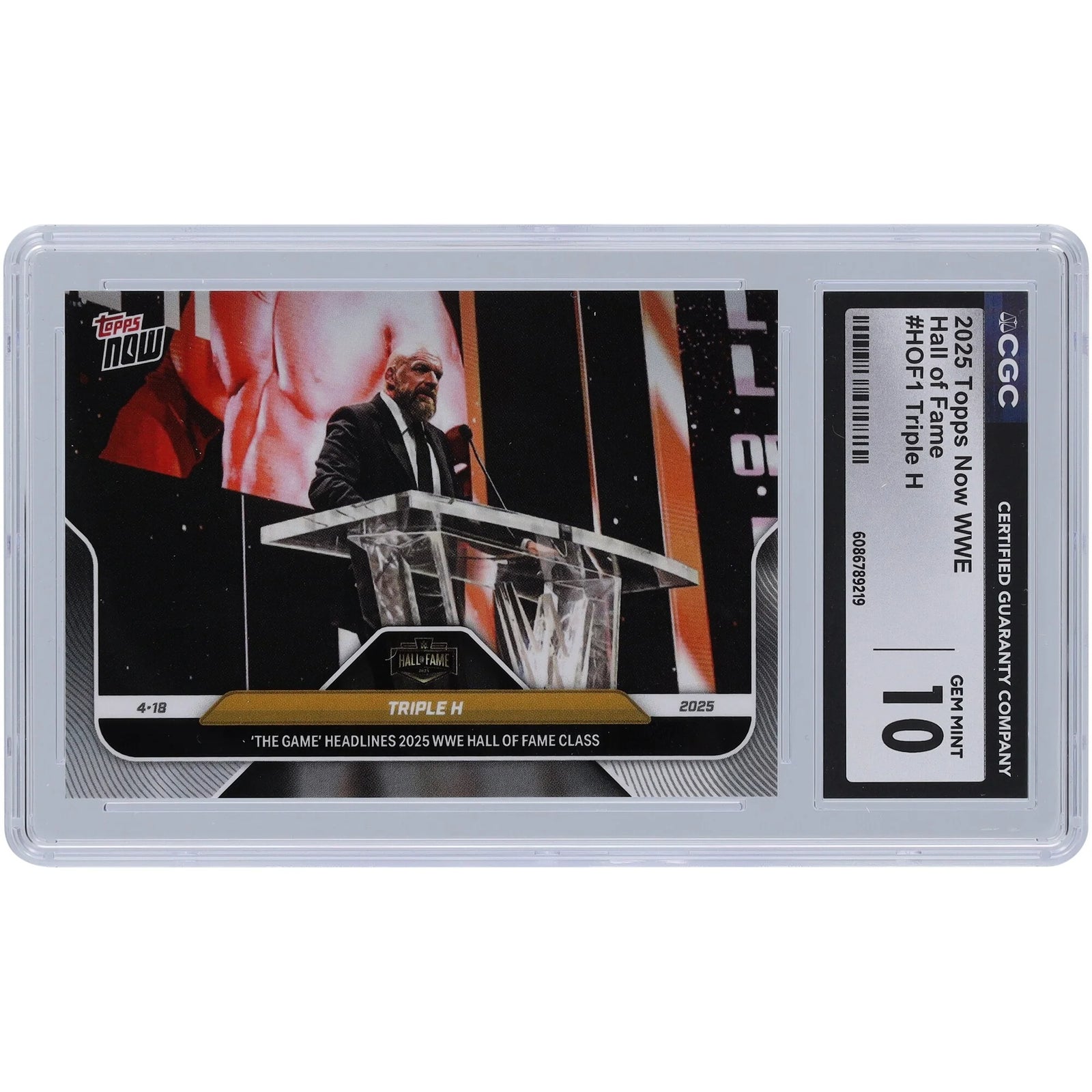 Triple H WWE 2025 Topps Now 'The Game' Card | CGC Authenticated 10