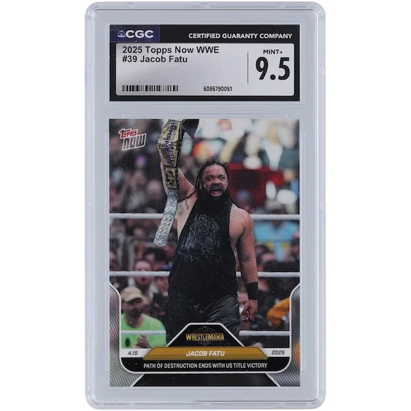 Jacob Fatu WWE 2025 Topps Now #39 Card | CGC 9.5 Graded