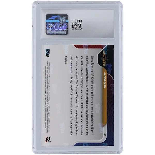 Jacob Fatu WWE 2025 Topps Now #39 Card | CGC 9.5 Graded