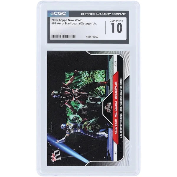 Aero Star, Mr. Iguana & Octagon Jr. WWE 2025 Topps Now #61 Card | CGC 10