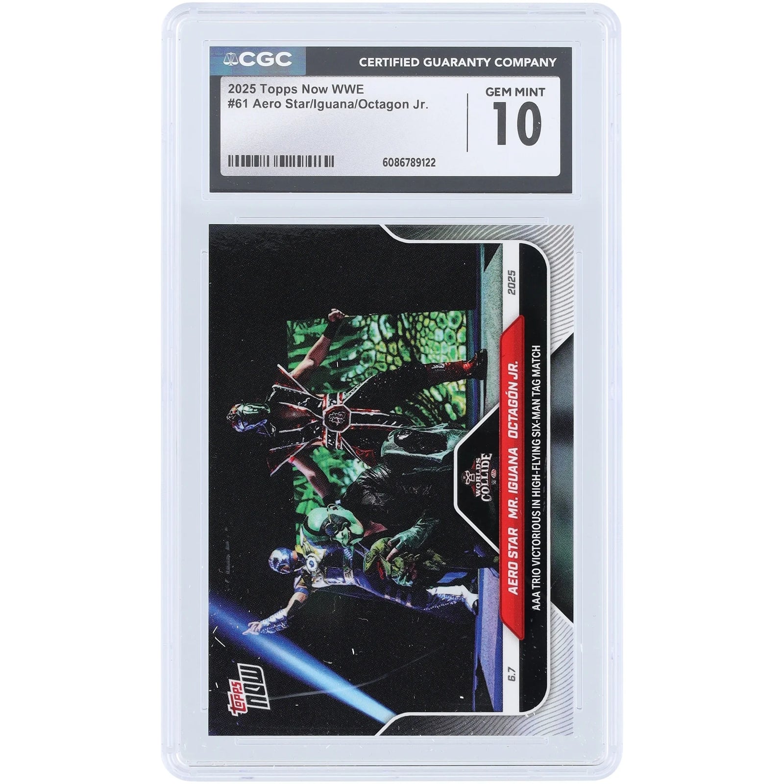 Aero Star, Mr. Iguana & Octagon Jr. WWE 2025 Topps Now #61 Card | CGC 10