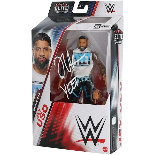 Jey Uso Signed Mattel Elite Collection Action Figure | Inscription