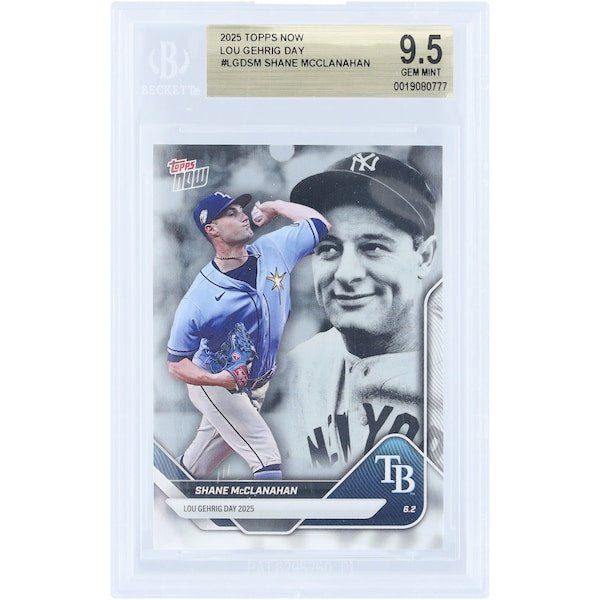 Shane McClanahan Tampa Bay Rays 2025 Topps Now Lou Gehrig Day LGD - SM BGS Authenticated 9.5 Card - The Ballers Bank