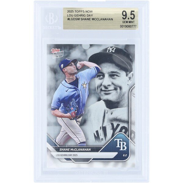 Shane McClanahan Tampa Bay Rays 2025 Topps Now Lou Gehrig Day LGD - SM BGS Authenticated 9.5 Card - The Ballers Bank