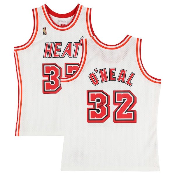 Shaquille O'Neal Miami Heat Autographed Fanatics Authentic Mitchell & Ness 2007 - 08 White Swingman Jersey - The Ballers Bank