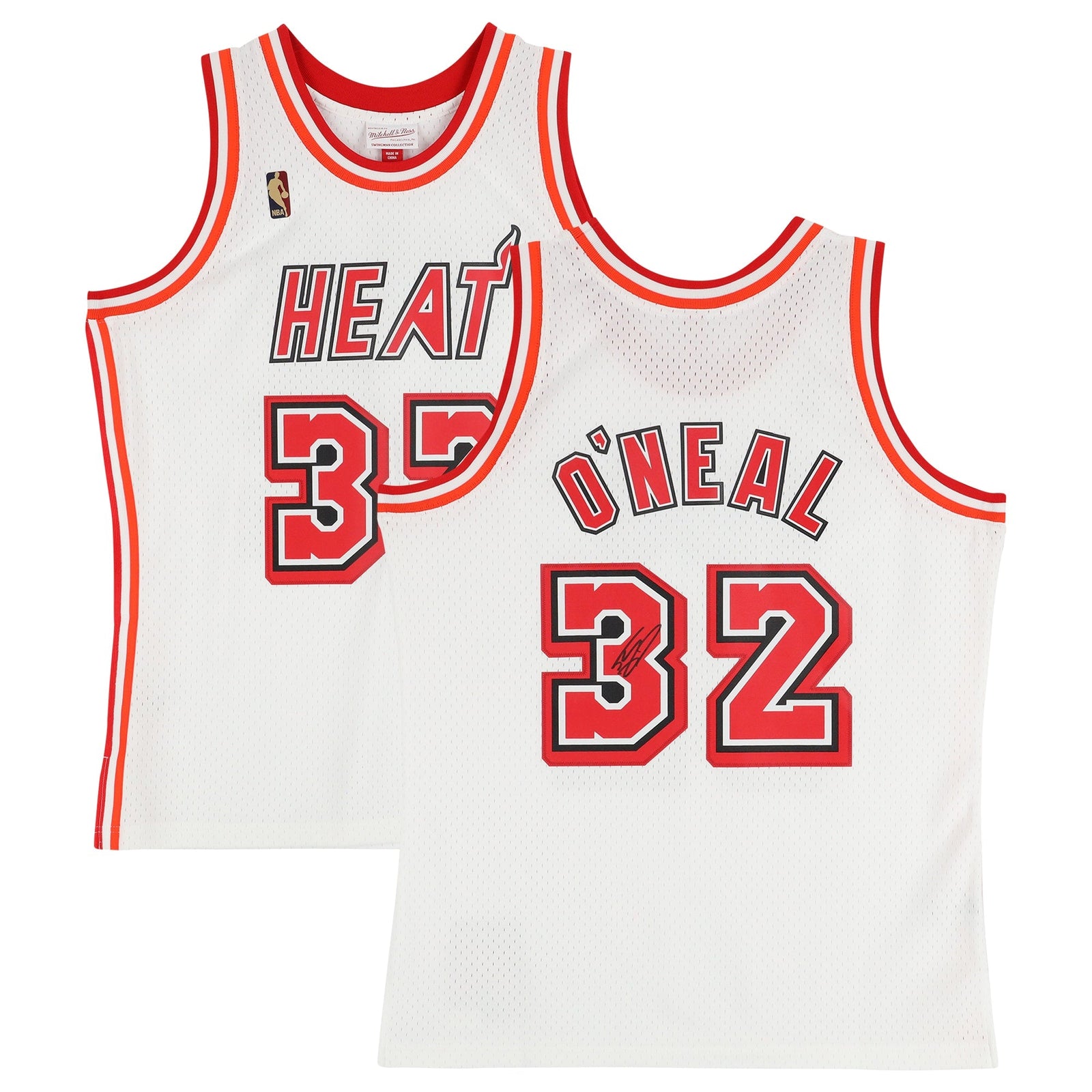 Shaquille O'Neal Miami Heat Autographed Fanatics Authentic Mitchell & Ness 2007 - 08 White Swingman Jersey - The Ballers Bank