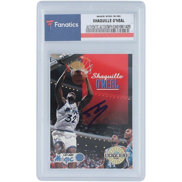 Shaquille O'Neal Orlando Magic Autographed 1992 Skybox 382 Rookie Card - The Ballers Bank