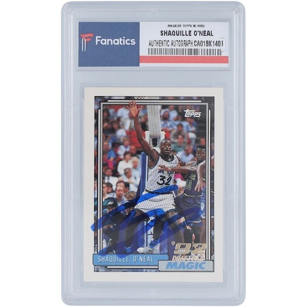 Shaquille O'Neal Orlando Magic Autographed 1992 Topps 362 Rookie Card - The Ballers Bank