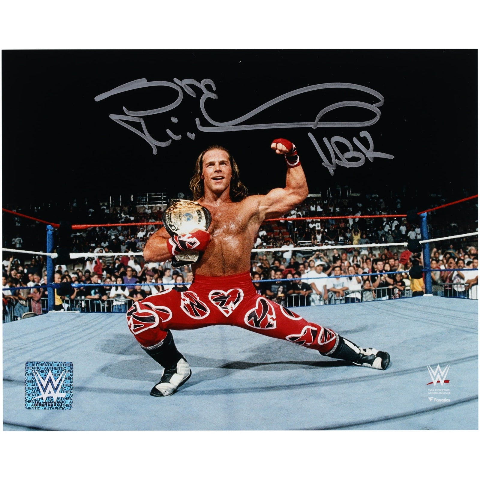 Shawn Michaels WWE Autographed Fanatics Authentic 8'' x 10'' In - Ring Pose With Title Photograph - The Ballers Bank