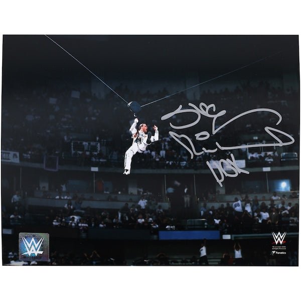 Shawn Michaels WWE Autographed Fanatics Authentic 8" x 10" WrestleMania 12 Entrance Zipline Photograph - The Ballers Bank