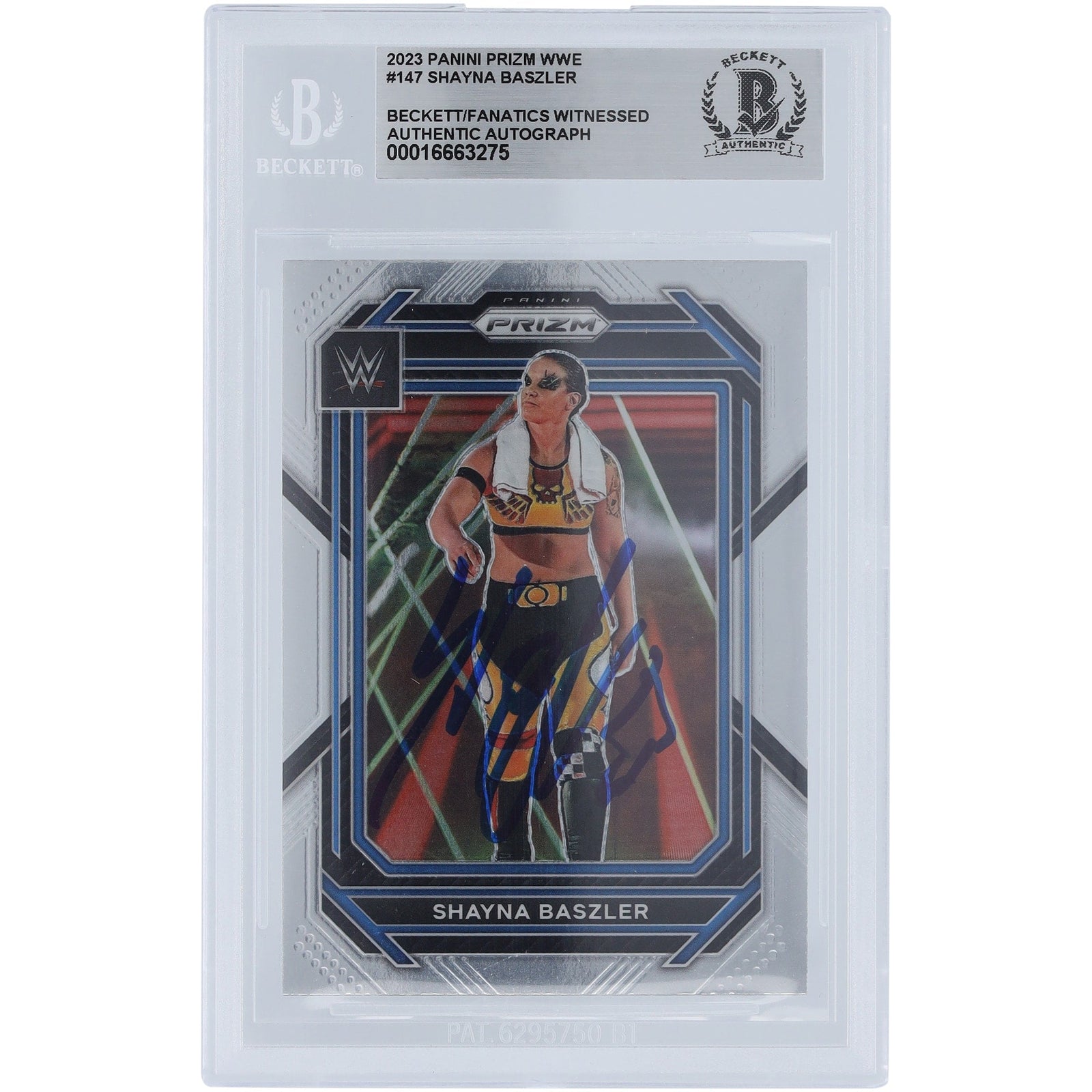 Shayna Baszler WWE Autographed 2023 Panini Prizm 147 Beckett Fanatics Witnessed Authenticated Card - The Ballers Bank