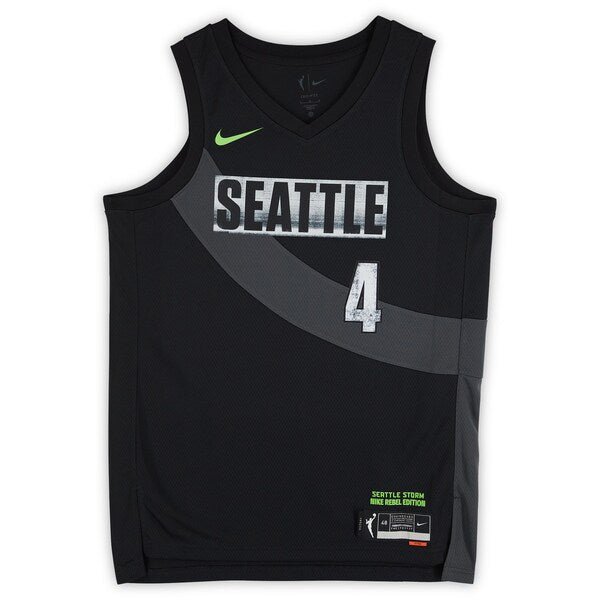 Skylar Diggins - Smith Seattle Storm Autographed Fanatics Authentic Nike Black Rebel Edition Victory Player Jersey - The Ballers Bank