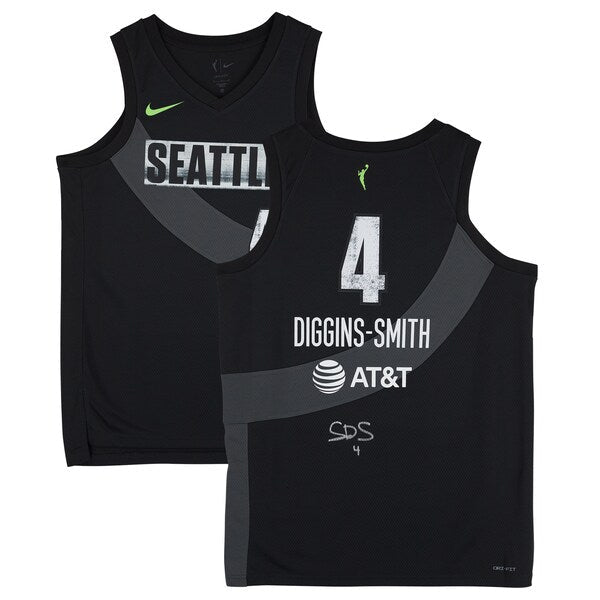 Skylar Diggins - Smith Seattle Storm Autographed Fanatics Authentic Nike Black Rebel Edition Victory Player Jersey - The Ballers Bank