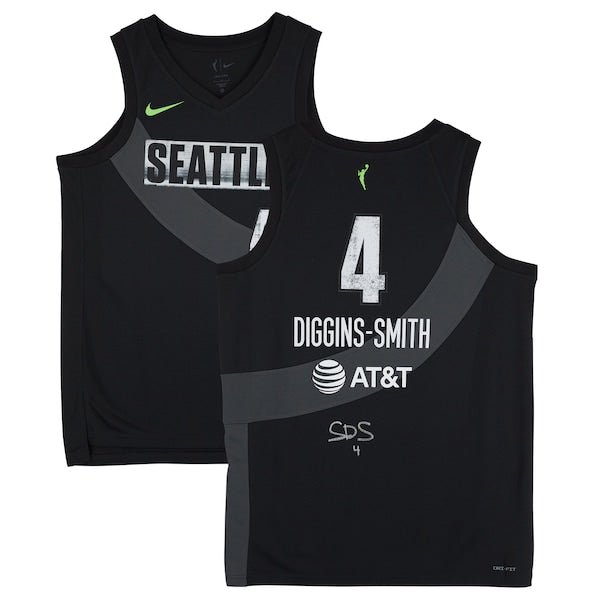 Skylar Diggins - Smith Seattle Storm Autographed Fanatics Authentic Nike Black Rebel Edition Victory Player Jersey - The Ballers Bank
