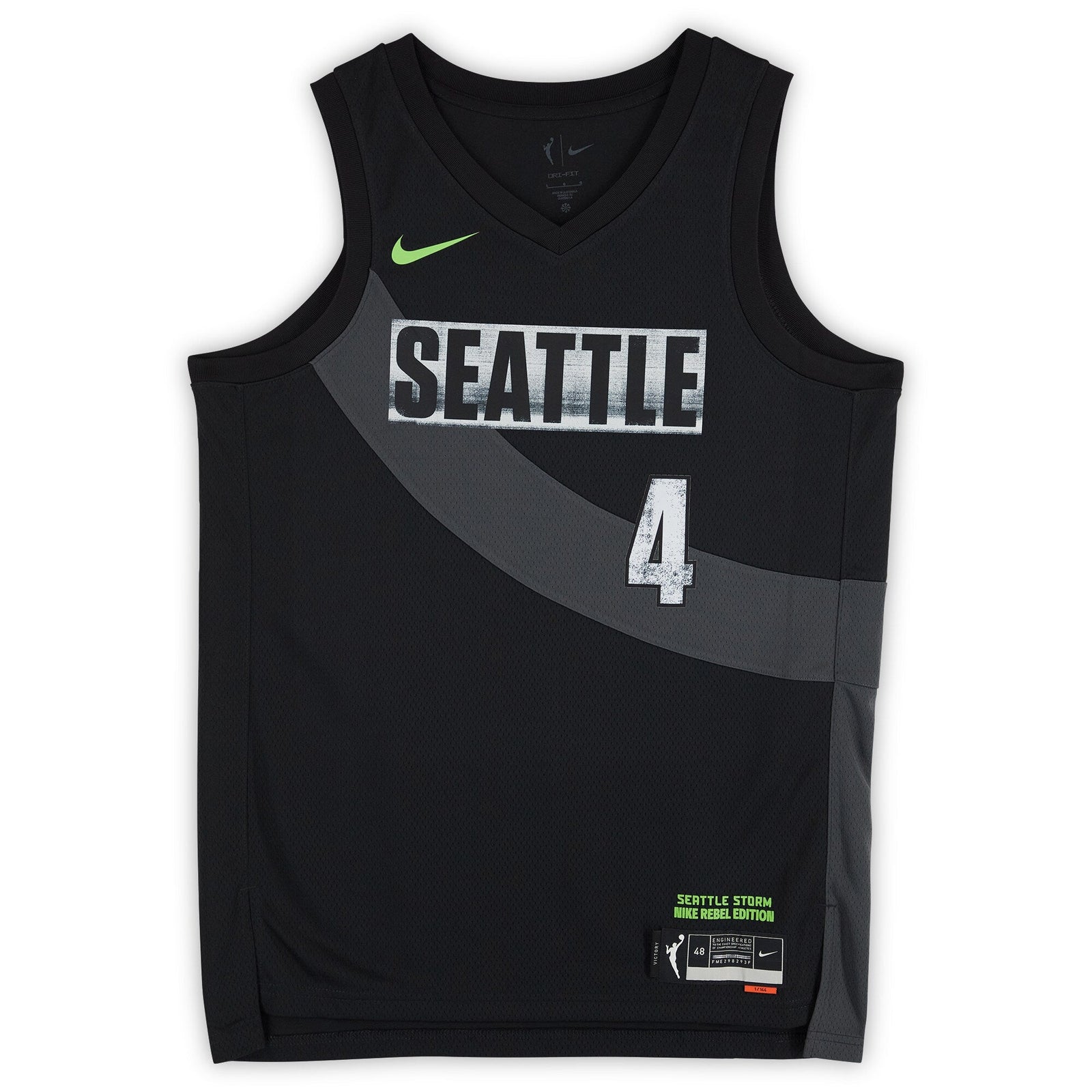 Skylar Diggins - Smith Seattle Storm Autographed Fanatics Authentic Nike Black Rebel Edition Victory Player Jersey - The Ballers Bank