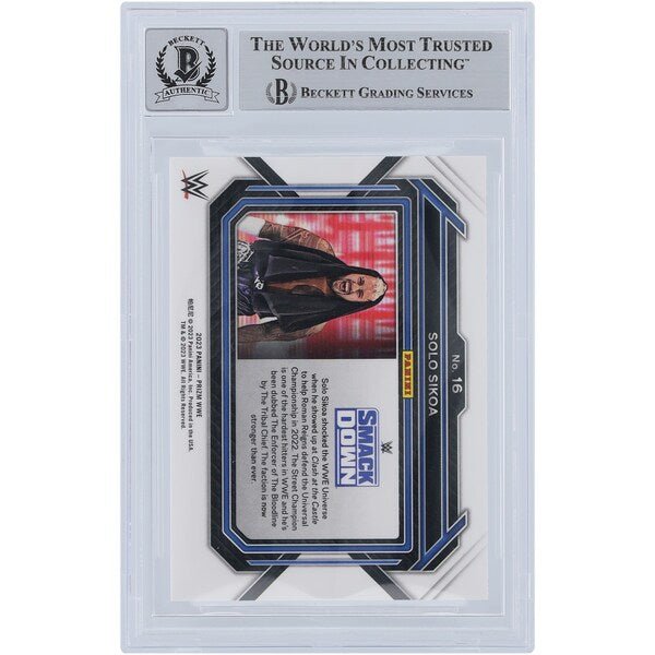 Solo Sikoa WWE Autographed 2023 Panini Prizm 16 Beckett Fanatics Witnessed Authenticated 10 Card - The Ballers Bank