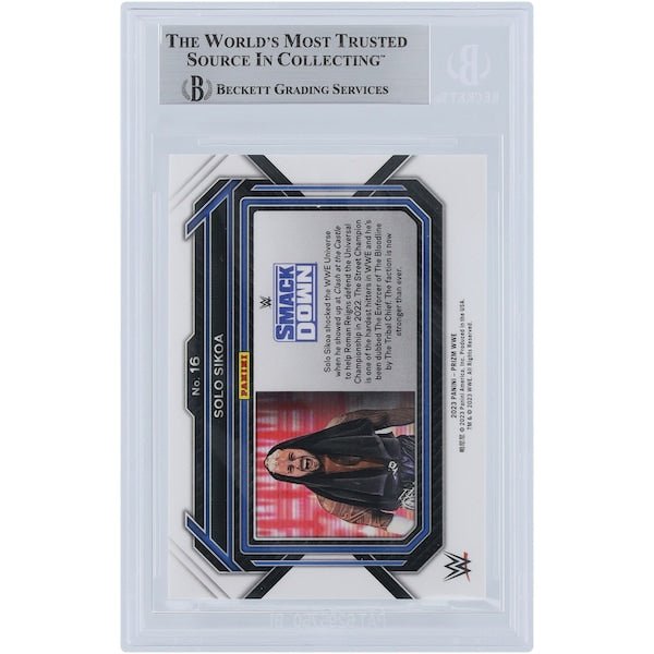 Solo Sikoa WWE Autographed 2023 Panini Prizm 16 Beckett Fanatics Witnessed Authenticated Card - The Ballers Bank