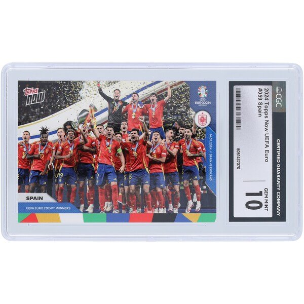 Spain National Team 2024 Topps Now UEFA Euro 2024 Winners 59 CGC Authenticated 10 Card - The Ballers Bank