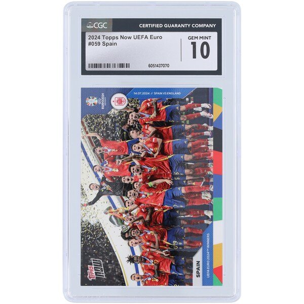 Spain National Team 2024 Topps Now UEFA Euro 2024 Winners 59 CGC Authenticated 10 Card - The Ballers Bank