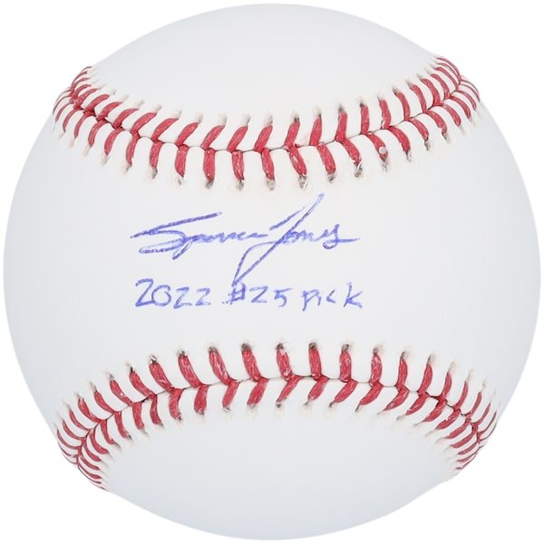 Spencer Jones New York Yankees Autographed Fanatics Authentic Baseball with "2022 25 Pick" Inscription - The Ballers Bank