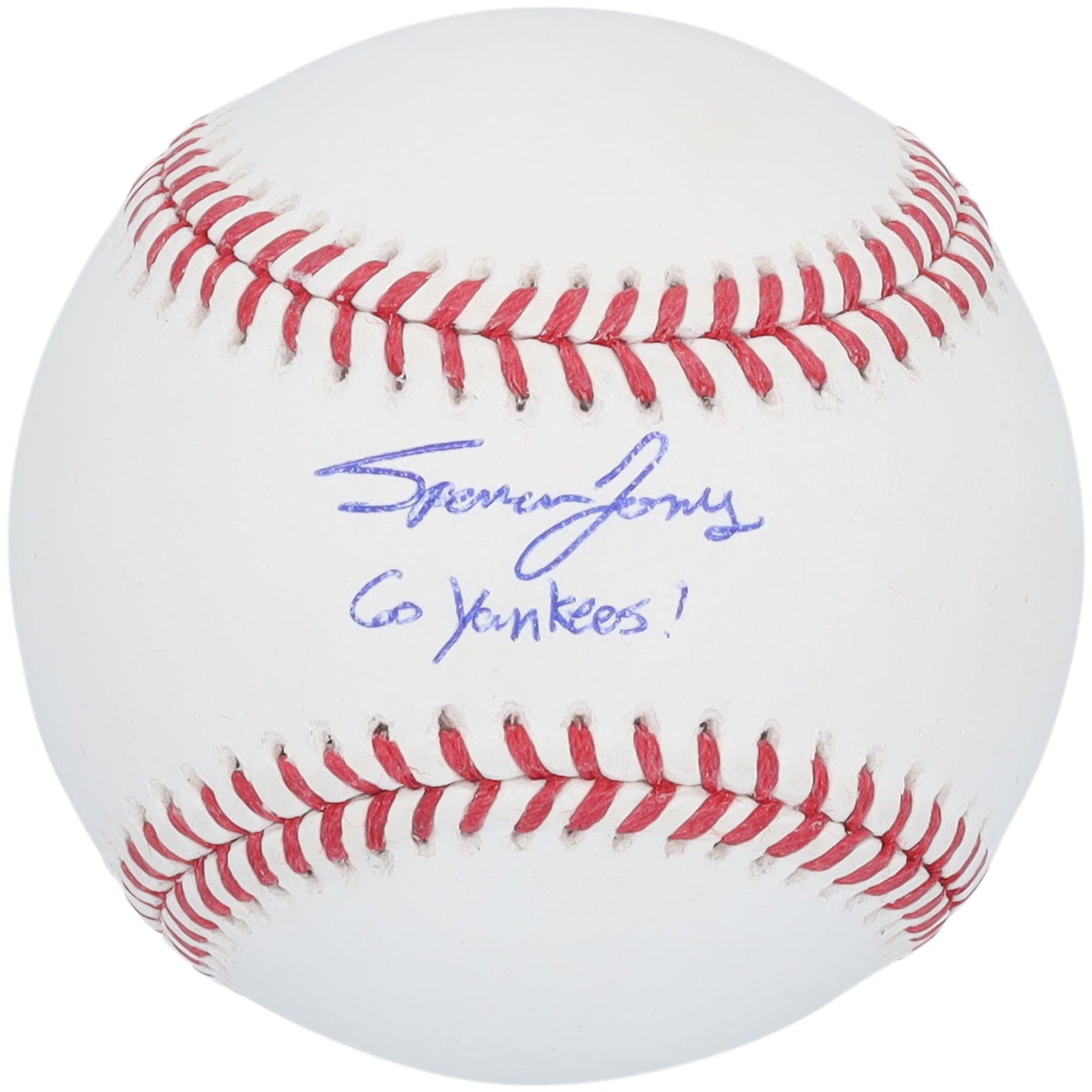 Spencer Jones New York Yankees Autographed Fanatics Authentic Baseball with "Go Yankees!" Inscription - The Ballers Bank