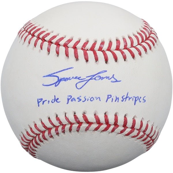 Spencer Jones New York Yankees Autographed Fanatics Authentic Baseball with "Pride Passion Pinstripes" Inscription - The Ballers Bank