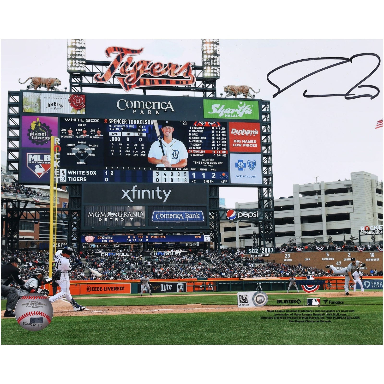 Spencer Torkelson Detroit Tigers Fanatics Authentic Autographed 8" x 10" First At Bat Photograph - The Ballers Bank