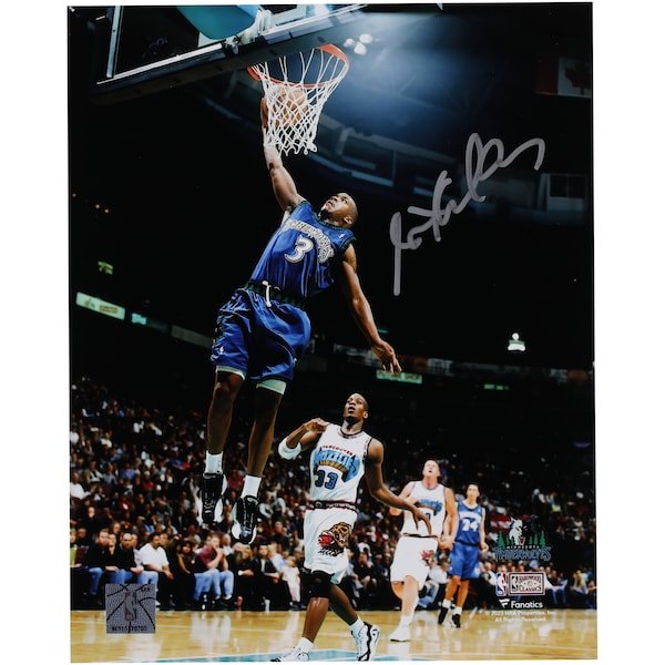 Stephon Marbury Minnesota Timberwolves Autographed Fanatics Authentic 8" x 10" Dunk Vs. Vancouver Grizzlies Photograph - The Ballers Bank