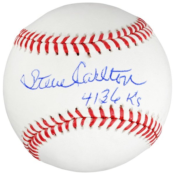 Steve Carlton Philadelphia Phillies Fanatics Authentic Autographed Baseball with "4136 K's" Inscription - The Ballers Bank