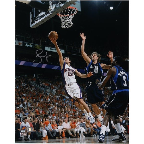 Steve Nash Phoenix Suns Autographed Fanatics Authentic 16" x 20" Layup vs. Dallas Mavericks Photograph - The Ballers Bank