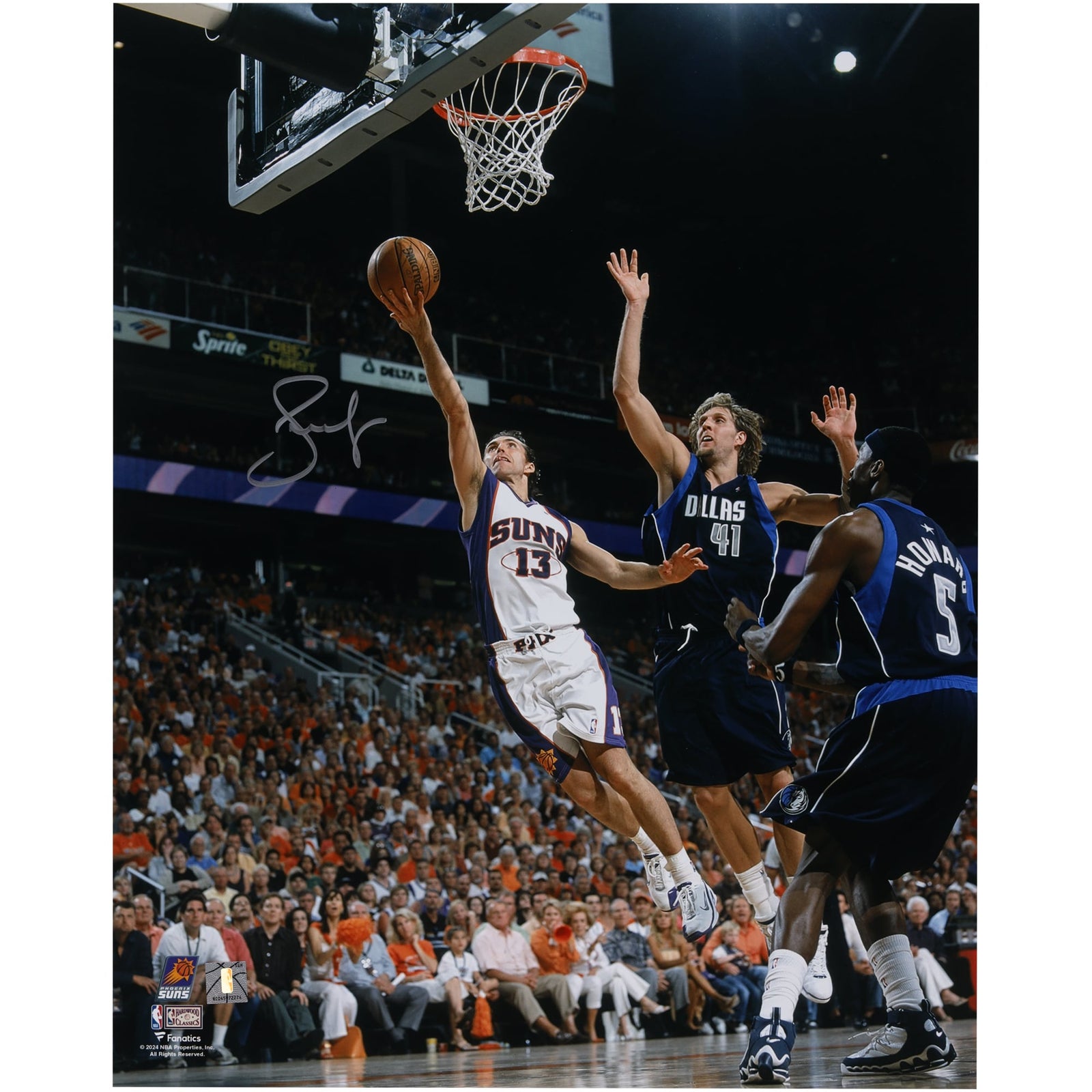 Steve Nash Phoenix Suns Autographed Fanatics Authentic 16" x 20" Layup vs. Dallas Mavericks Photograph - The Ballers Bank
