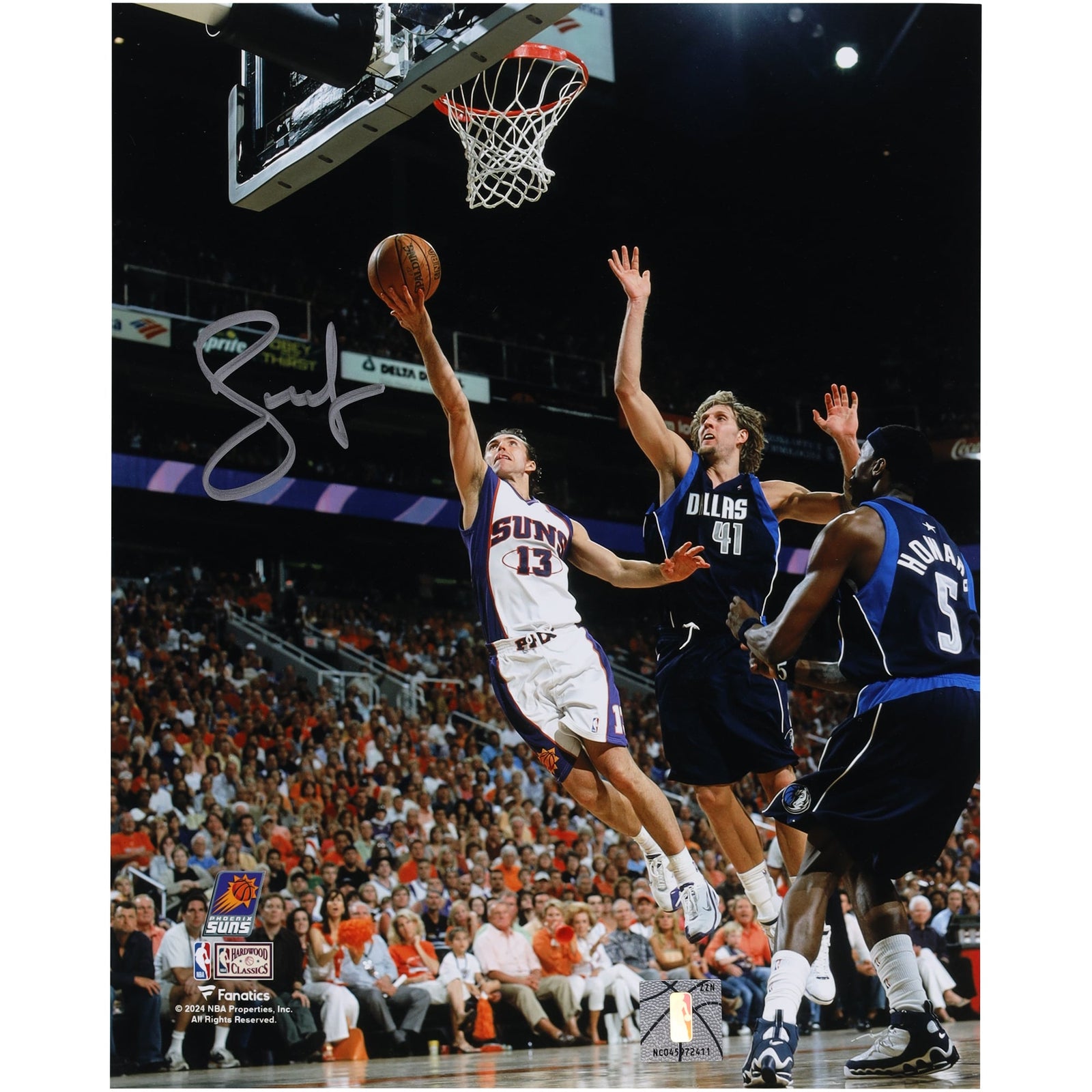 Steve Nash Phoenix Suns Autographed Fanatics Authentic 8" x 10" Layup vs. Dallas Mavericks Photograph - The Ballers Bank