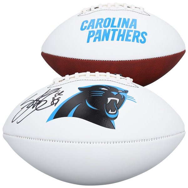 Steve Smith Carolina Panthers Autographed Fanatics Authentic Franklin White Panel Football - The Ballers Bank