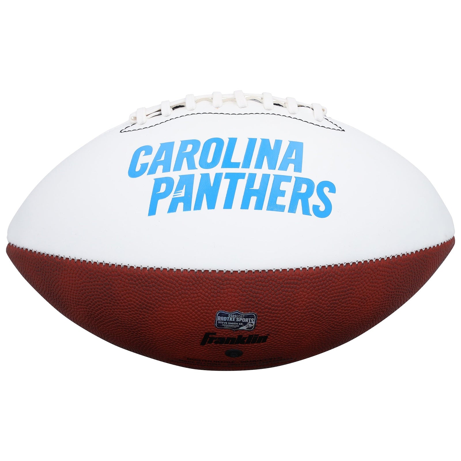 Steve Smith Carolina Panthers Autographed Fanatics Authentic Franklin White Panel Football - The Ballers Bank