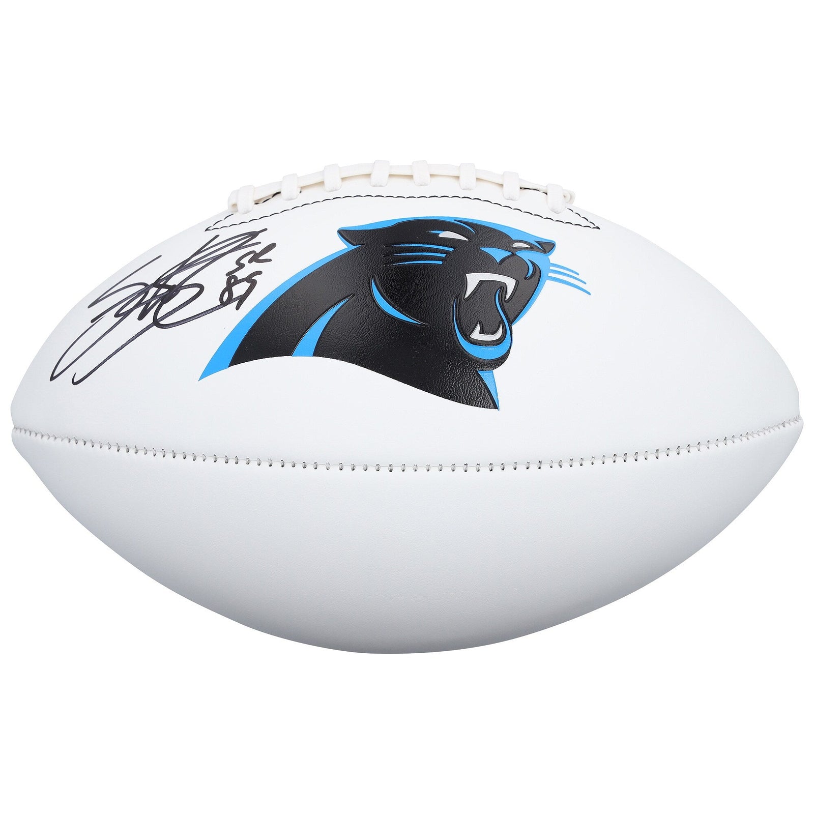 Steve Smith Carolina Panthers Autographed Fanatics Authentic Franklin White Panel Football - The Ballers Bank