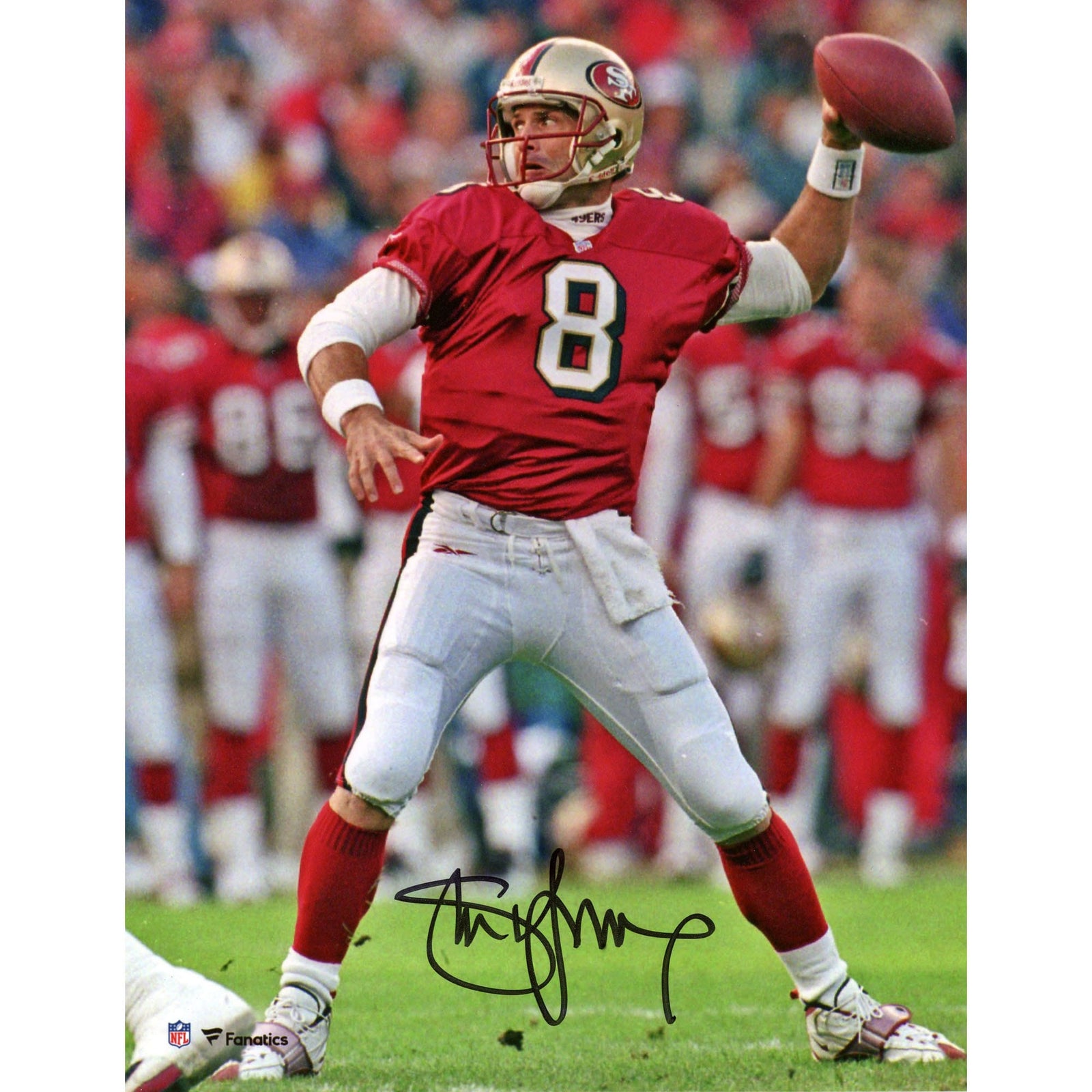 Steve Young San Francisco 49ers Fanatics Authentic Autographed 8" x 10" Throwing Photograph - The Ballers Bank