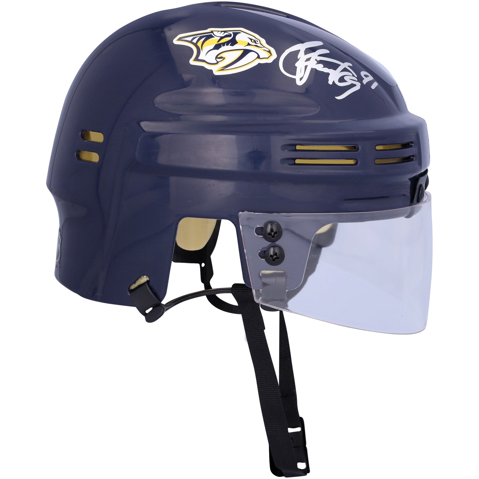 Steven Stamkos Nashville Predators Autographed Fanatics Authentic Navy Mini Helmet - The Ballers Bank