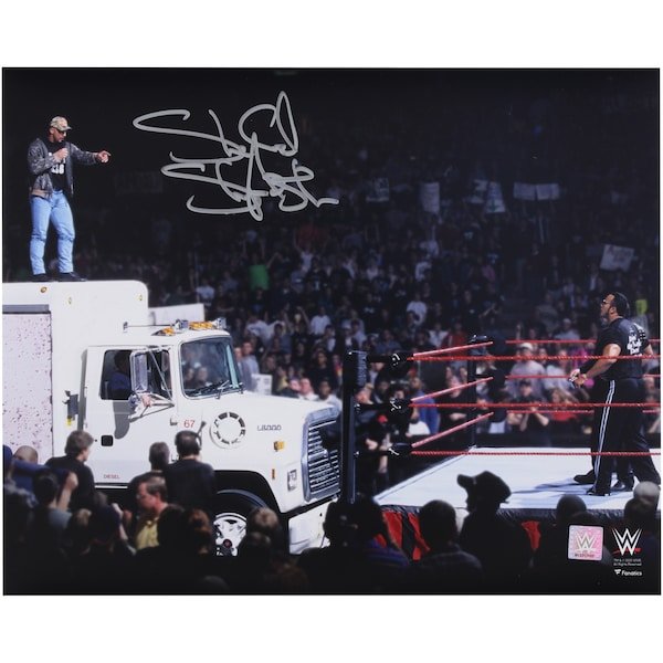 "Stone Cold" Steve Austin WWE Autographed Fanatics Authentic 16" x 20" On Beer Truck Photograph - The Ballers Bank