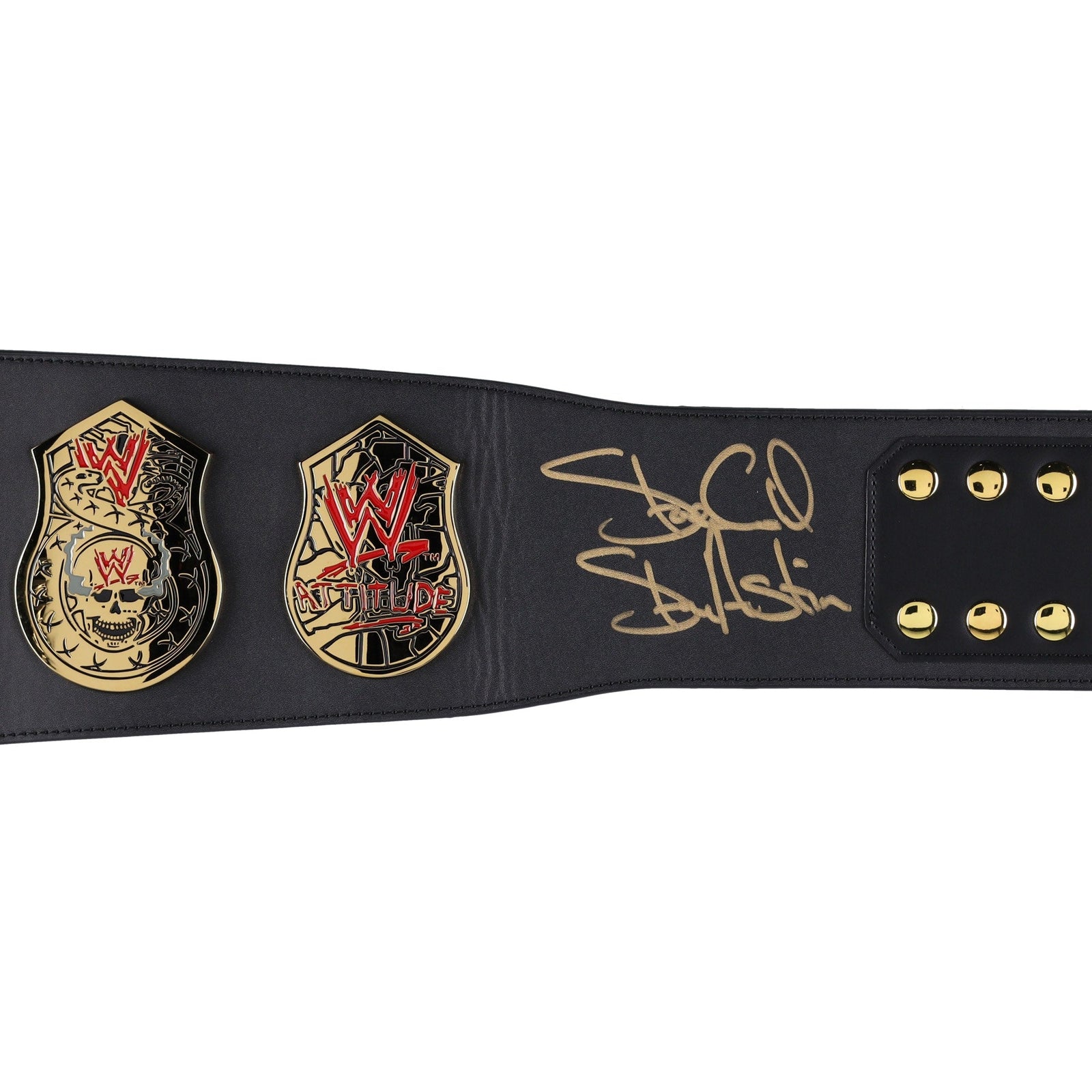 "Stone Cold" Steve Austin WWE Autographed Fanatics Authentic Smoking Skull Championship Replica Title Belt - The Ballers Bank
