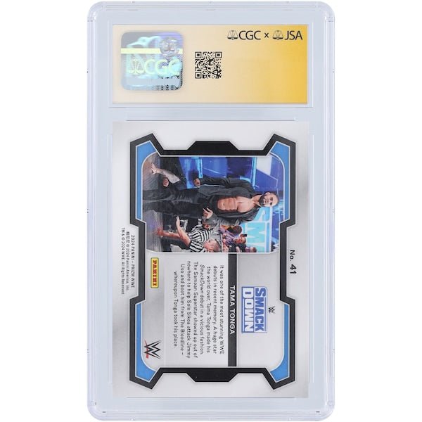 Tama Tonga WWE Autographed 2024 Panini Prizm 41 CGC Fanatics Witnessed Authenticated 10/10 Card - The Ballers Bank