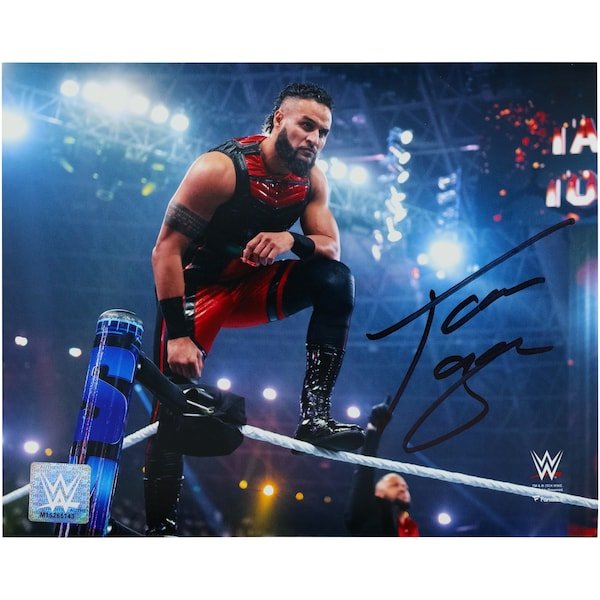 Tama Tonga WWE Autographed Fanatics Authentic 8" x 10" Standing On Top Rope Photograph - The Ballers Bank
