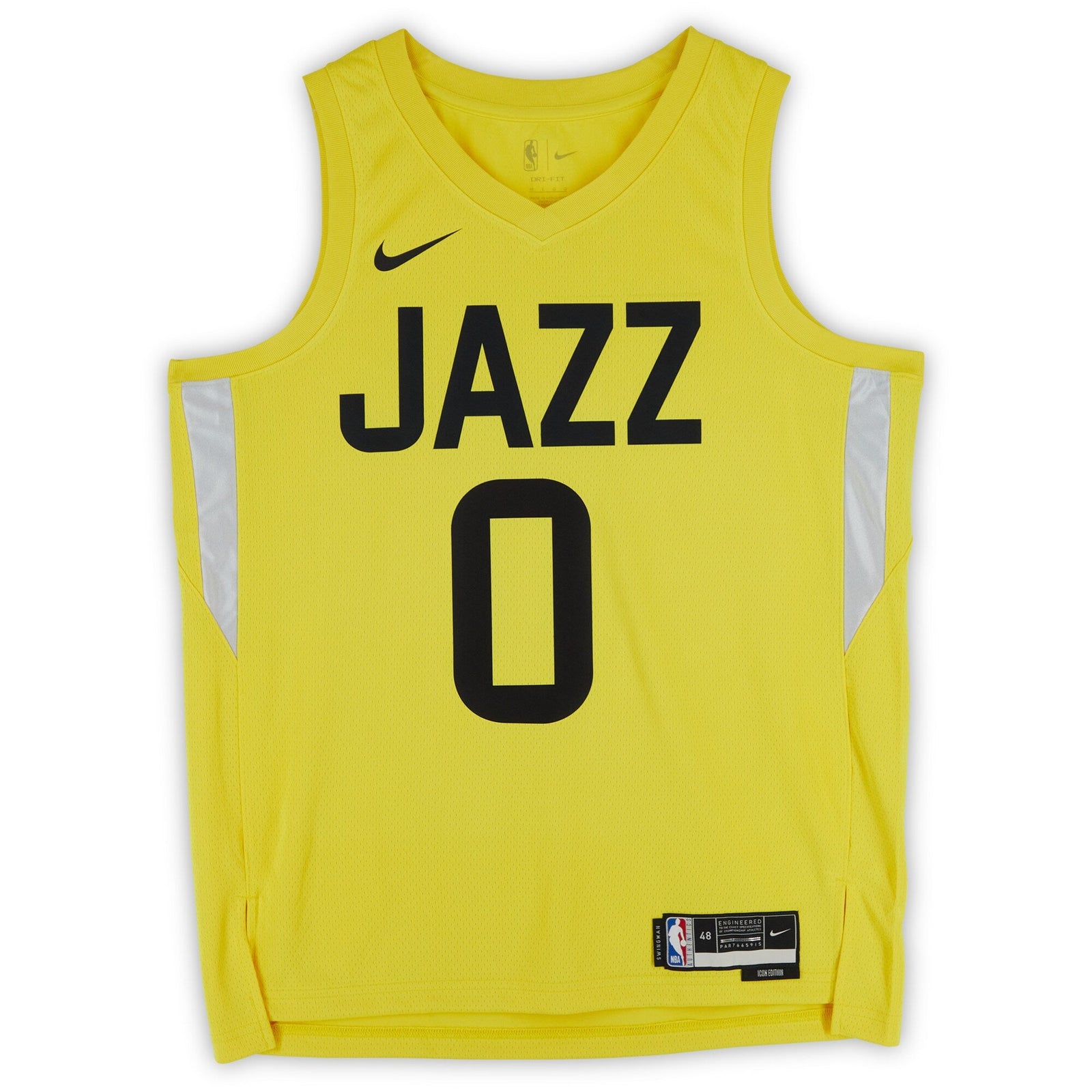 Taylor Hendricks Utah Jazz Autographed Fanatics Authentic Nike Gold Icon Swingman Jersey - The Ballers Bank