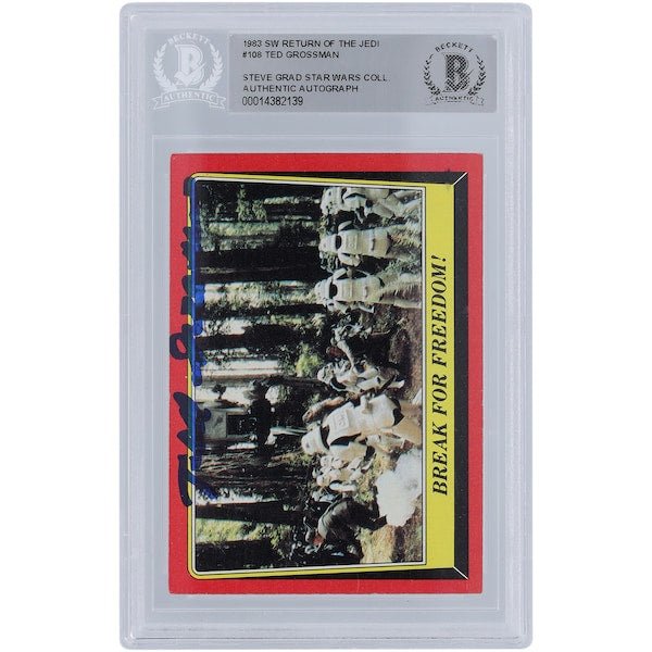 Ted Grossman Star Wars Autographed 1983 Topps Return of the Jedi 108 BGS Authenticated Card - The Ballers Bank