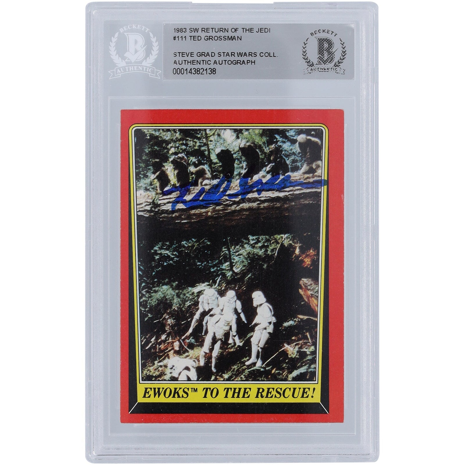 Ted Grossman Star Wars Autographed 1983 Topps Return of the Jedi 111 BGS Authenticated Card - The Ballers Bank