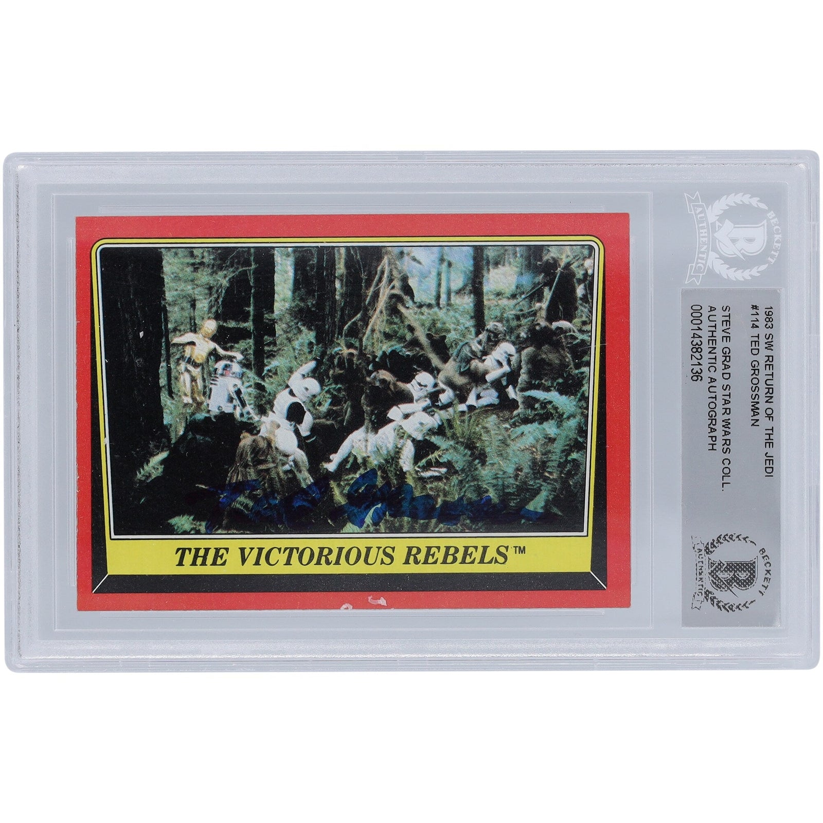 Ted Grossman Star Wars Autographed 1983 Topps Return of the Jedi 114 BGS Authenticated Card - The Ballers Bank