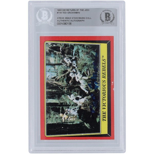 Ted Grossman Star Wars Autographed 1983 Topps Return of the Jedi 114 BGS Authenticated Card - The Ballers Bank