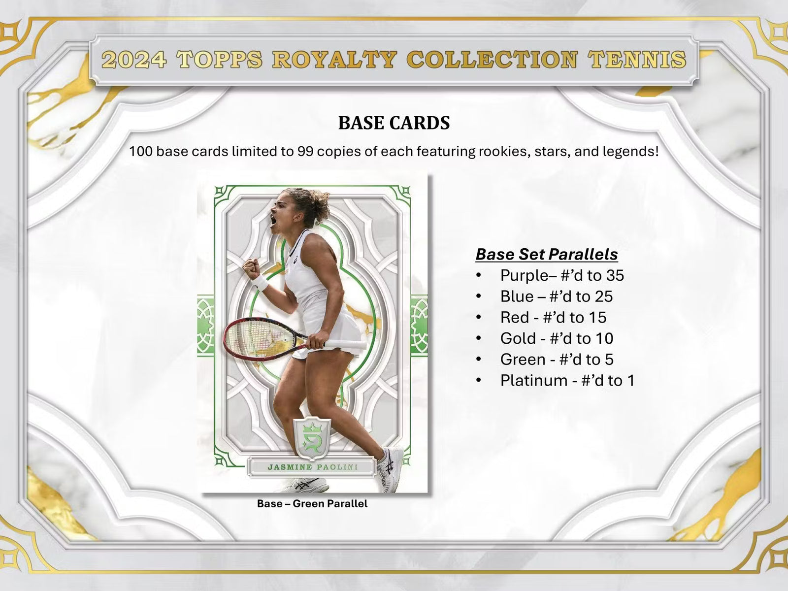 2024 Topps Royalty Tennis Hobby Trading Cards