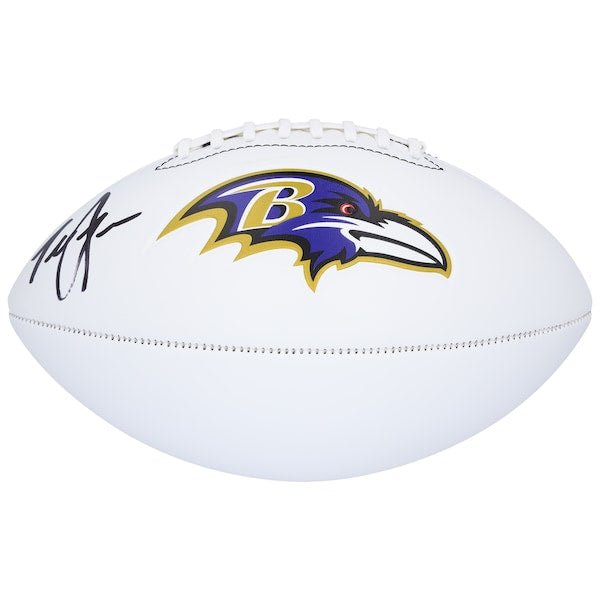Terrell Suggs Baltimore Ravens Autographed Fanatics Authentic Franklin White Panel Football - The Ballers Bank